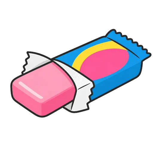 Piktogram AAK: žvýkačka