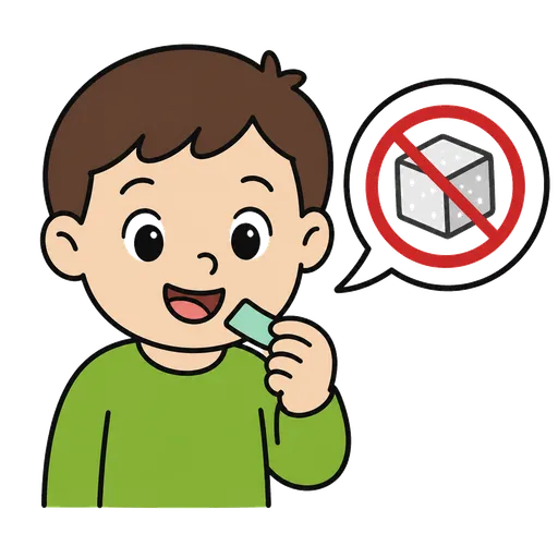 Piktogram AAC: guma do żucia bez cukru