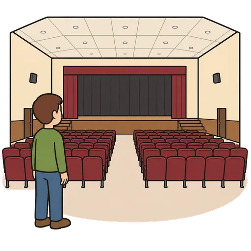 Pittogramma CAA: sala eventi