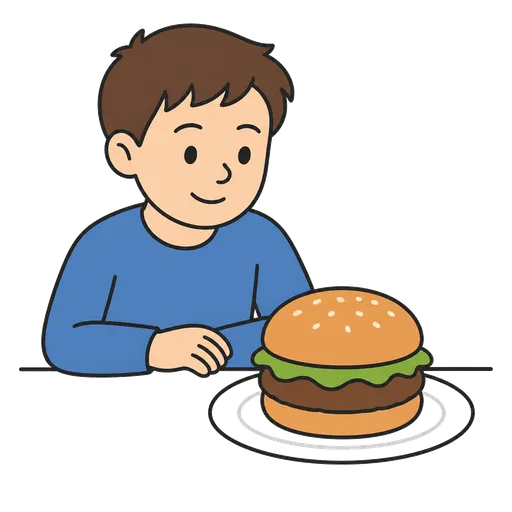 Piktogram AAK: hamburger