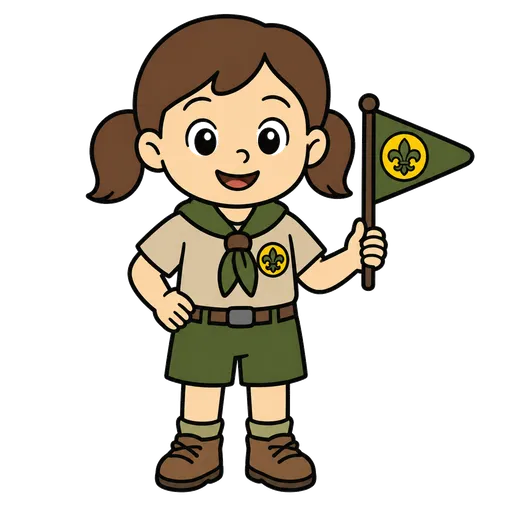 AAC pictogram: girl scout