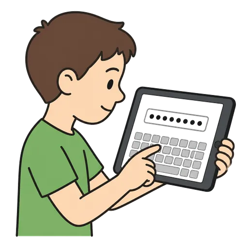Piktogram AAK: heslo pro tablet