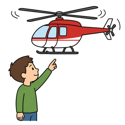 Piktogram AAC: helikopter