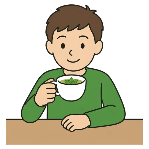 Piktogram AAC: herbata miętowa