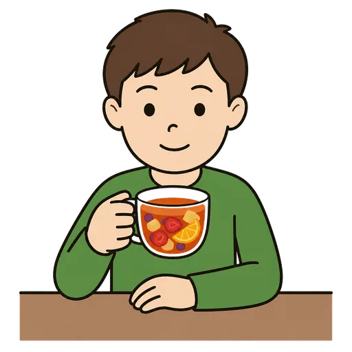Piktogram AAC: herbata owocowa