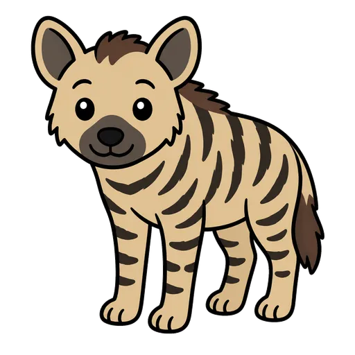 Piktogram AAK: pruhovaná hyena