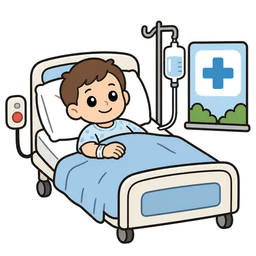Piktogram AAC: hospitalizacja