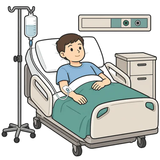 Piktogram AAC: hospitalizacja