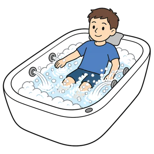 AAC pictogram: Hydrotherapy bath