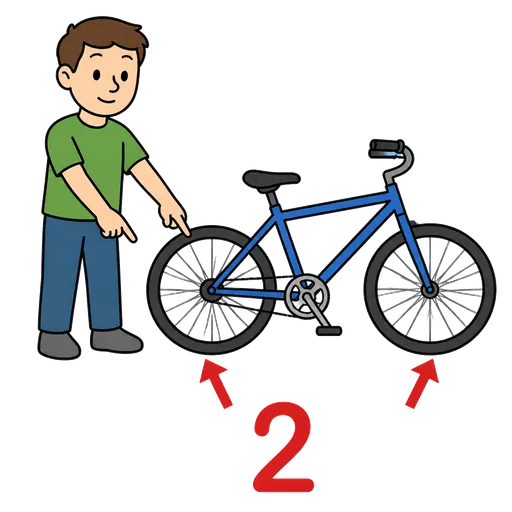 Piktogram AAK: count bicycle wheels: two