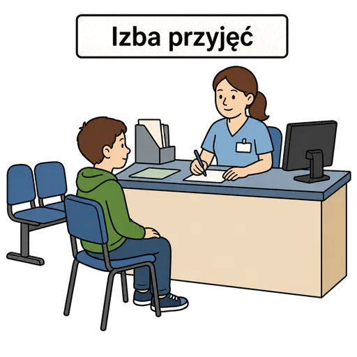 Piktogram AAC: izba przyjęć