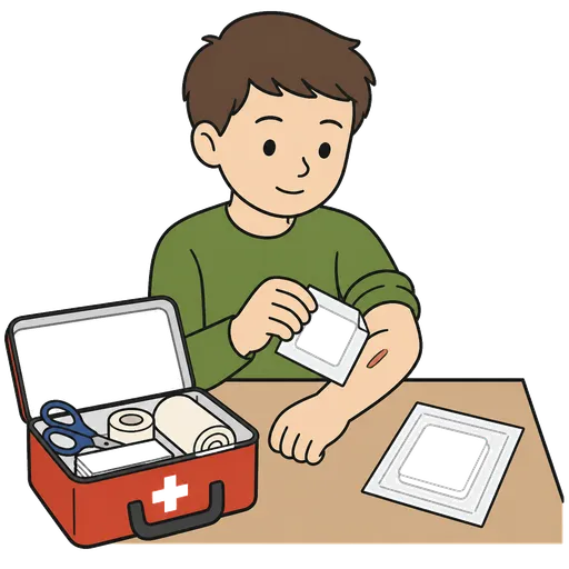 Piktogram AAC: jałowy opatrunek