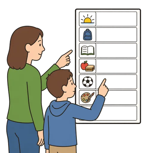 Pittogramma CAA: pianifica il programma di oggi