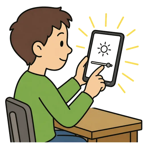 AAC pictogram: screen brightness