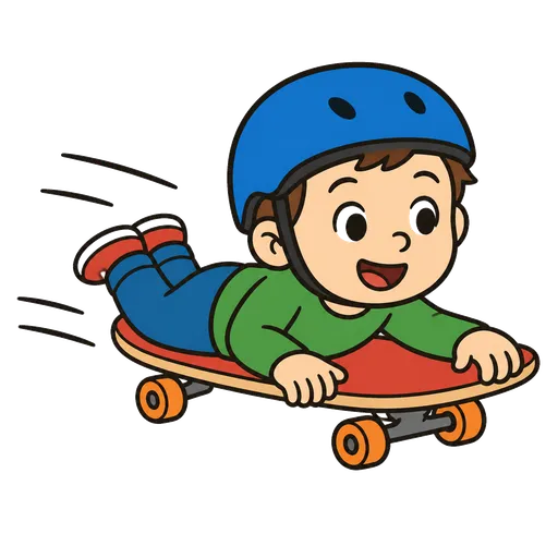 Pittogramma CAA: pancia in skateboard