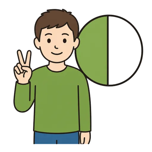 Piktogram AAK: one half