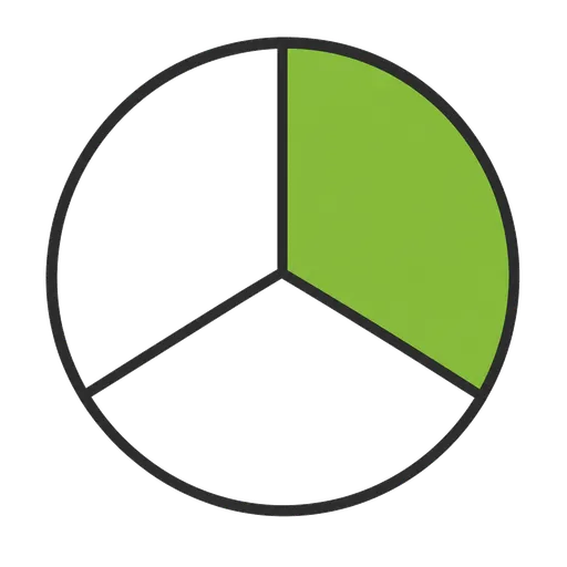 AAC pictogram: one third
