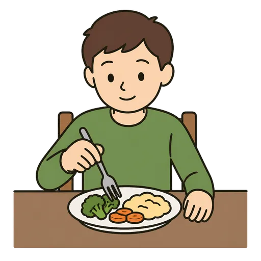 AAC-Piktogramm: Essen ohne Eile