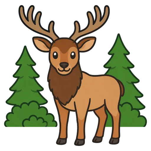 AAC-Piktogramm: Wapitihirsch