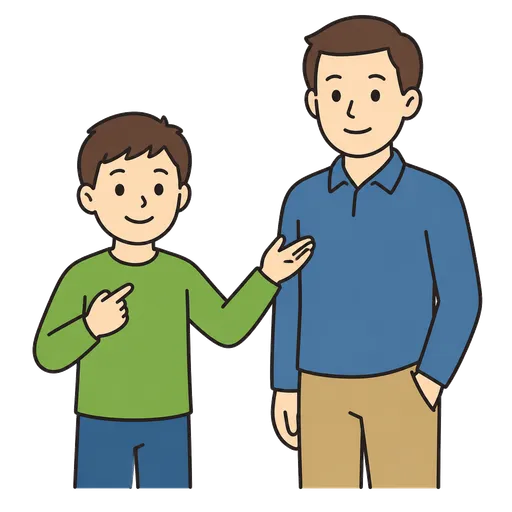 Pittogramma CAA: Sono simile a papà