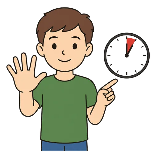 Piktogram AAC: jeszcze pięć minut