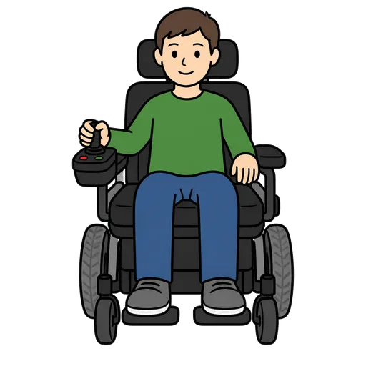 Pittogramma CAA: joystick per carrozzina elettrica