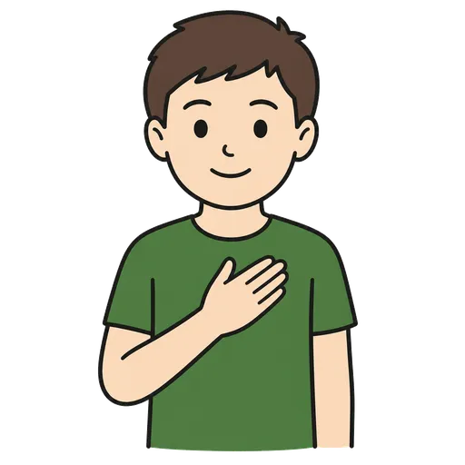 Pittogramma CAA: metti la mano sul mio cuore