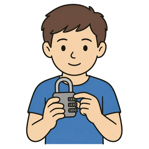 Piktogram AAC: kłódka szyfrowa