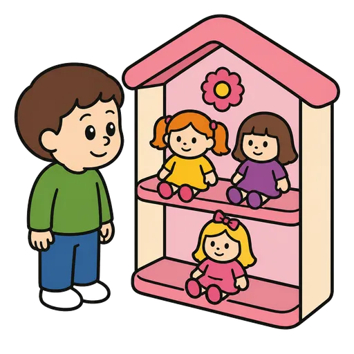 Piktogram AAC: kącik lalek