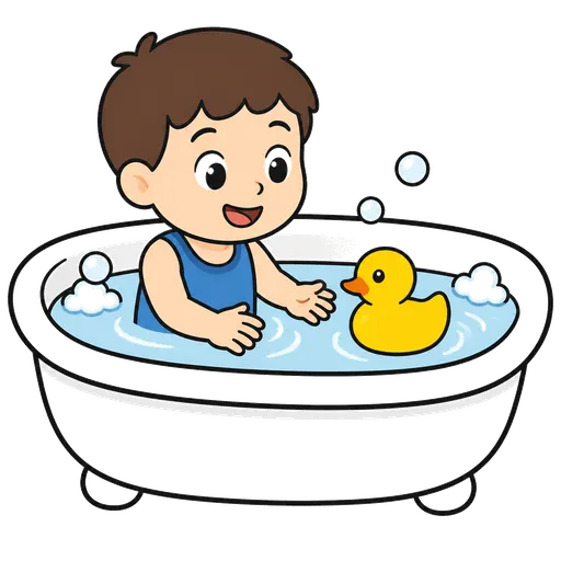 Pittogramma CAA: anatra di gomma per il bagno