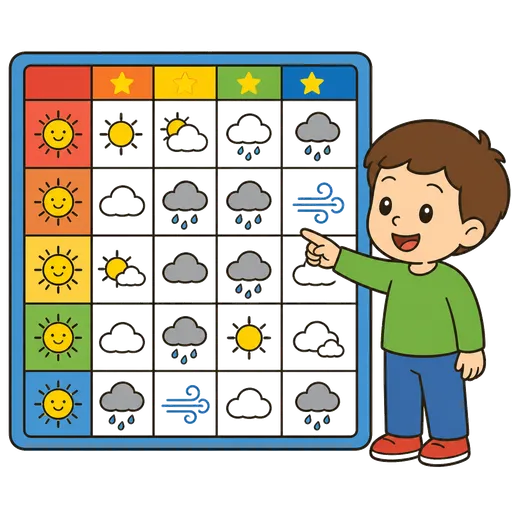 AAC-Piktogramm: Wetterkalender