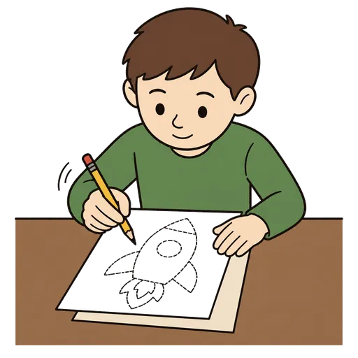 AAC pictogram: Tracing (copying a drawing)