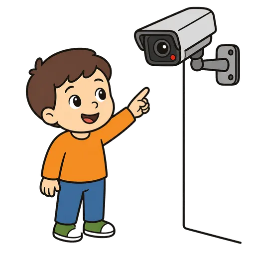 Piktogram AAC: kamera monitoringu