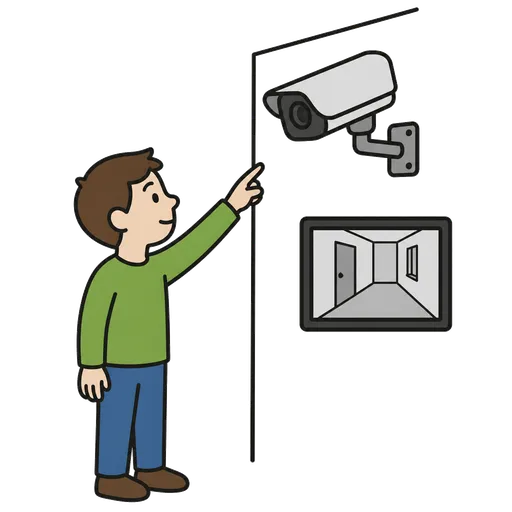 Piktogram AAC: kamera monitoringu