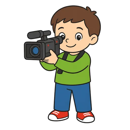 AAC pictogram: camera operator