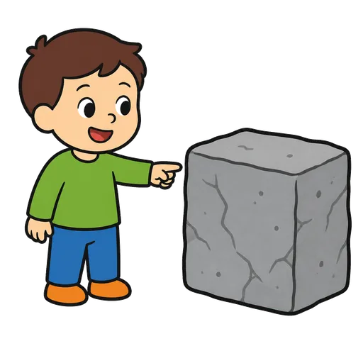 AAC-Piktogramm: Stein (aus Stein)