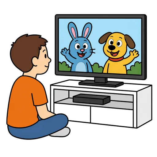 AAC pictogram: cartoon channel