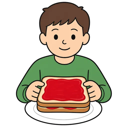 AAC-Piktogramm: Sandwich mit Marmelade