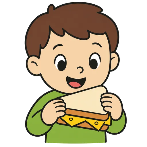 Pittogramma CAA: panino con formaggio