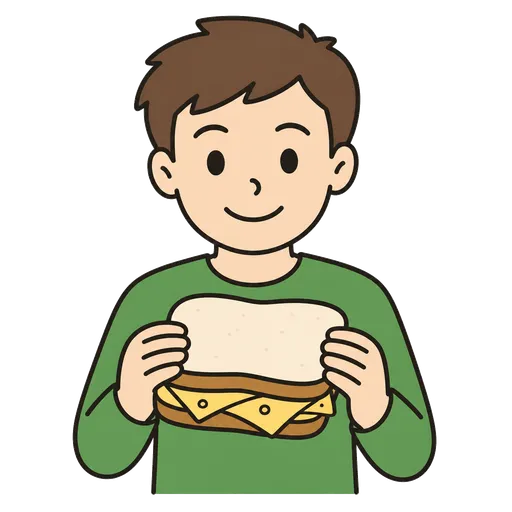 Pittogramma CAA: panino con formaggio