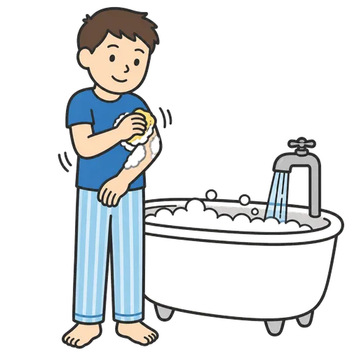 Pittogramma CAA: fare il bagno