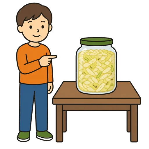 AAC-Piktogramm: fermentierter Kohl