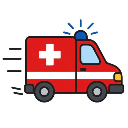 AAC-Piktogramm: Der Krankenwagen fährt.