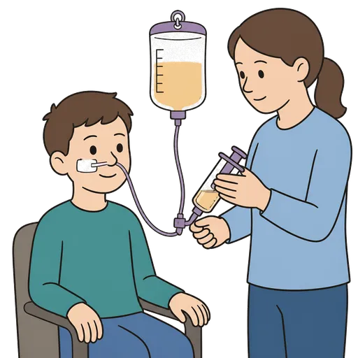 Pittogramma CAA: nutrizione tramite sondino per alimentazione