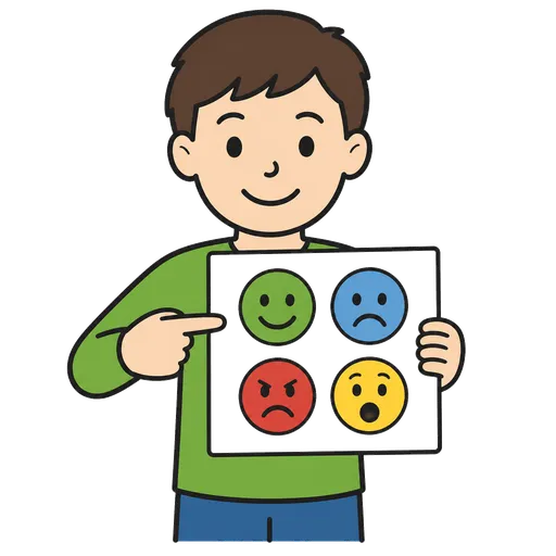 Piktogram AAC: karta emocji