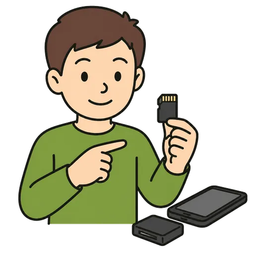 Pictogramme CAA : carte mémoire