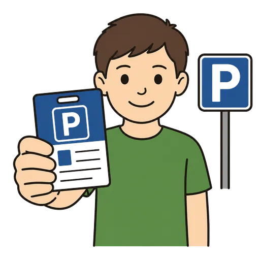 Piktogram AAC: karta parkingowa