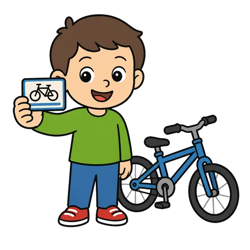 Piktogram AAC: karta rowerowa