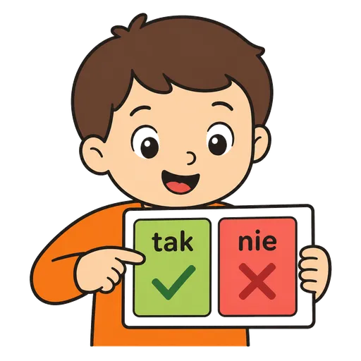 Piktogram AAC: karta tak/nie