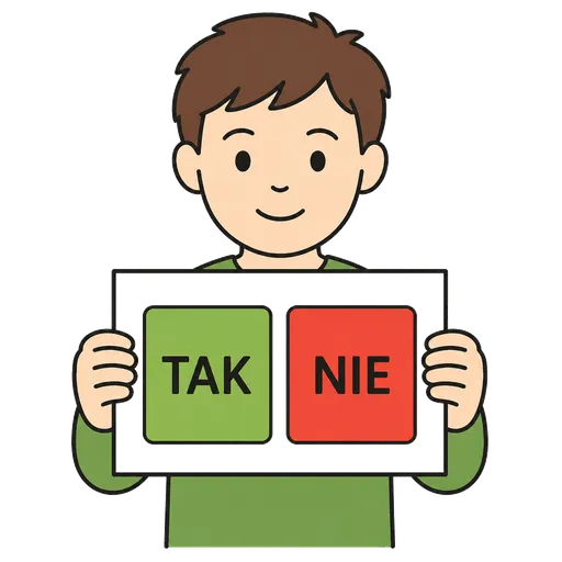 Pictograma CAA: tarjeta sí/no